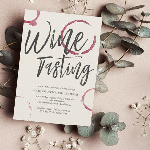 Burgund Stains - Weinverkostung Party Einladung