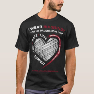Burgund-Tochter im Jura-Multiples Myelom T-Shirt