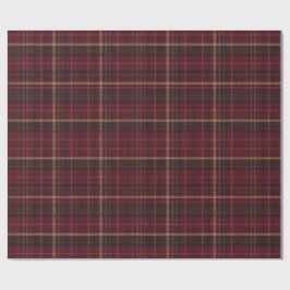 Burgund- und Beige-Karo-Tartan-Geschenkpapier Geschenkpapier