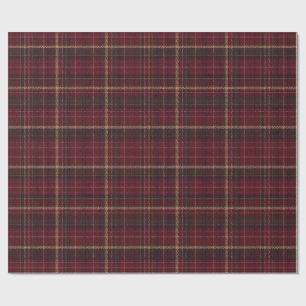 Burgund- und Beige-Karo-Tartan-Geschenkpapier  Geschenkpapier
