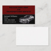 Burgund und Black Driving Services Visitenkarte (Vorne/Hinten)