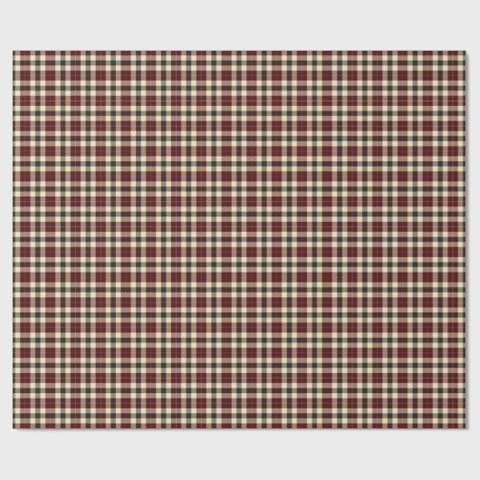 Burgund und Black Tartan Karierte Umschlagpapier Geschenkpapier (Flach)