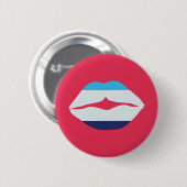 Burgund und blaue Streifen Button (Vorne & Hinten)