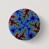 Burgund und Blauer Speckle Button (Vorderseite)