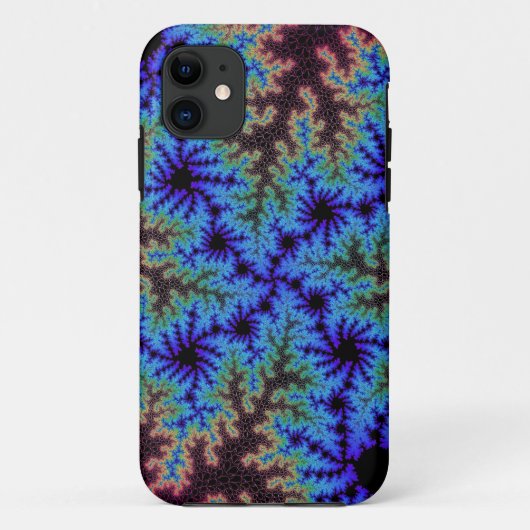 Burgund und Blauer Speckle Case-Mate iPhone Hülle (Rückseite)