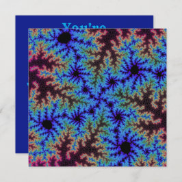 Burgund und Blauer Speckle Einladung