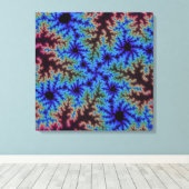 Burgund und Blauer Speckle Leinwanddruck (Insitu (Holzboden))