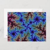 Burgund und Blauer Speckle Postkarte (Vorne/Hinten)