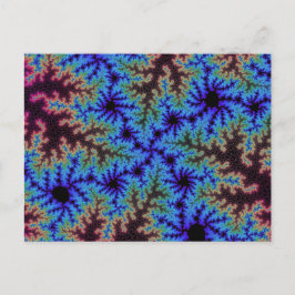 Burgund und Blauer Speckle Postkarte