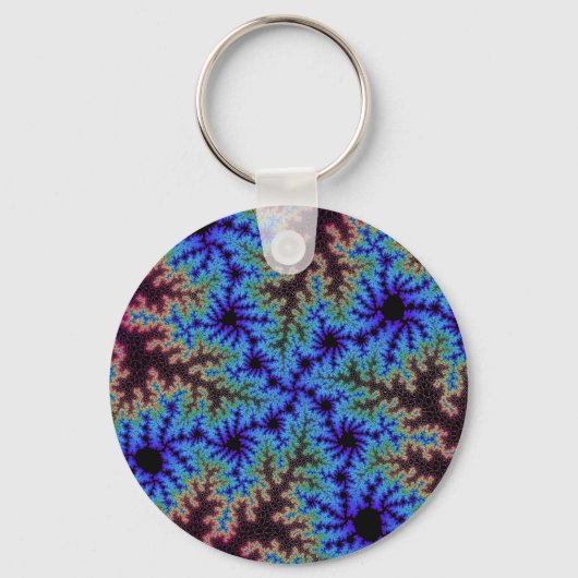 Burgund und Blauer Speckle Schlüsselanhänger (Vorderseite)