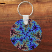 Burgund und Blauer Speckle Schlüsselanhänger (Vorderseite)