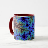 Burgund und Blauer Speckle Tasse (Vorderseite Links)