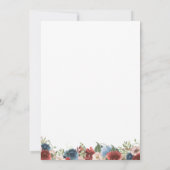 Burgund und Blue Floral Miss an Frau Bridal Showe Einladung (Rückseite)