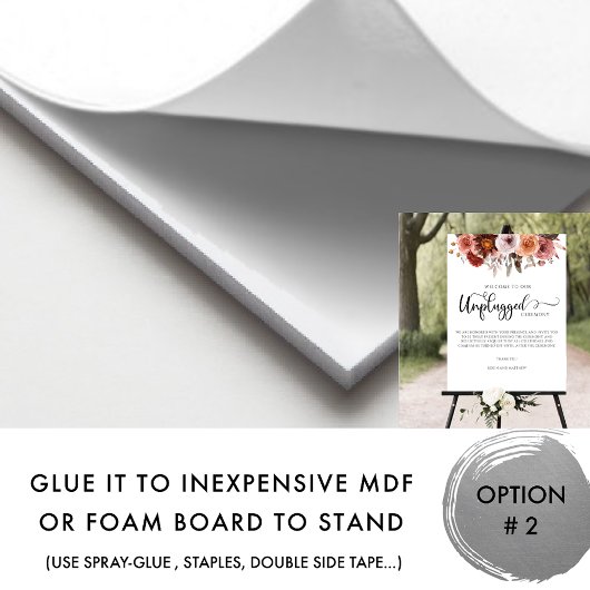 Burgund und Blush Bloral, nicht gestopfte Zeremoni Poster