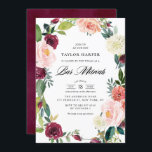 Burgund und Blush Blumenreath Fall Bar Mitzvah Einladung<br><div class="desc">Mit dieser blumenreichen Bar mitzvah-Einladung laden Sie Familie und Freunde zu Ihrer Veranstaltung ein. Es ist mit einem blumengeschmückten Wasserschrei aus Bordeaux, Rose, Elfenbein und Orangenbäumen, Rose, Mummen und anderen Blume mit Blattwerk ausgestattet. Diese blumenreiche Einladung eignet sich perfekt für Herbst oder Herbst Bar mitzvahs. Personalisieren Sie diese durch Hinzufügen...</div>