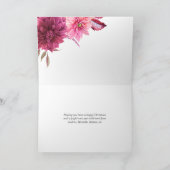 Burgund und Blush Erntedank Foto Feiertagskarte (Innenseite)