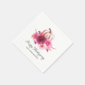 Burgund und Blush Erntedank Party Serviette (Ecke)