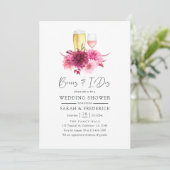 Burgund und Blush Fall brechen vor dem I Do's Einladung (Stehend Vorderseite)