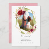 Burgund und Blush Geometrische Bläschen Ankündigung (Vorne/Hinten)