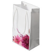 Burgund und Blush Herbst Pumpkin Geburtstag Kleine Geschenktüte (Rückseite Schrägansicht)