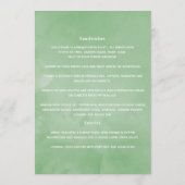 Burgund und Blush Hochzeit im Herbst Herbst Menükarte (Rückseite)