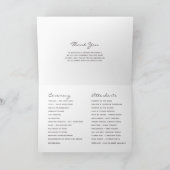 Burgund und Blush Hochzeit im Herbst Herbst Programm (Innenseite)