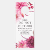 Burgund und Blush Hochzeit im Herbst stören nicht Türanhänger (Vorderseite)