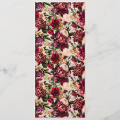 Burgund und Blush Menükarte (Rückseite)