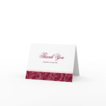 Burgund und Blush Pink Damask Swirl Vielen Dank