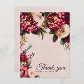 Burgund und Blush Postkarte (Vorne/Hinten)