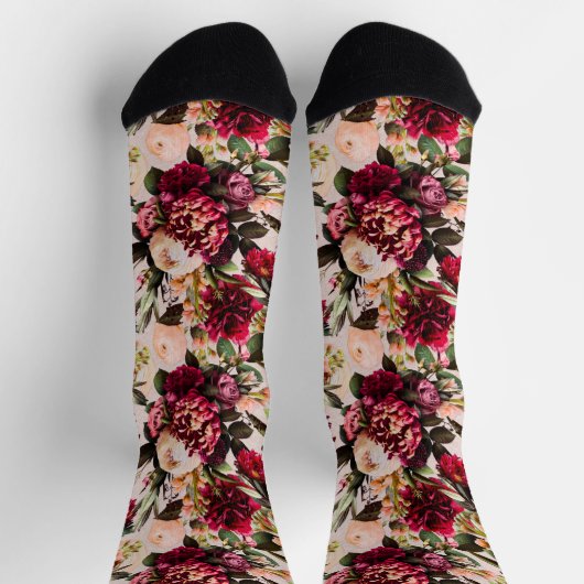 Burgund und Blush Socken (Oben)