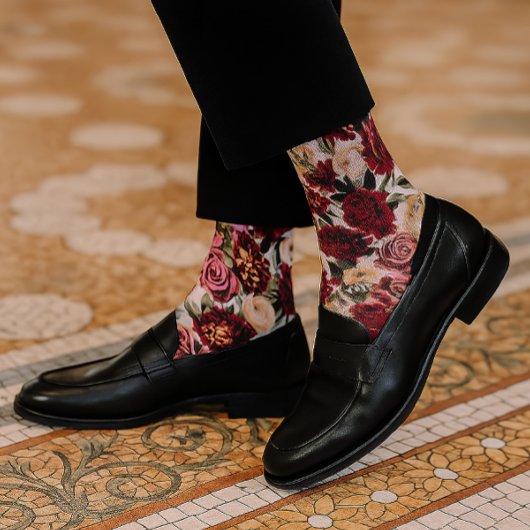 Burgund und Blush Socken