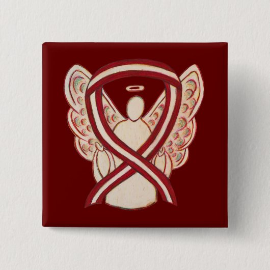 Burgund und Elfenbeinküste - Angel-Button Button (Vorderseite)