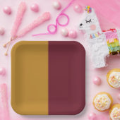 Burgund und Gelb Pappteller (Party)