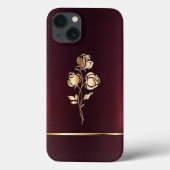 Burgund und Gold Case-Mate iPhone Hülle (Rückseite)