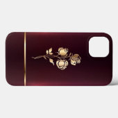 Burgund und Gold Case-Mate iPhone Hülle (Rückseite (Horizontal))