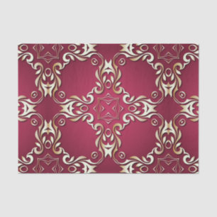 Burgund und Gold Elegant Vintage Klassisch Königli Seidenpapier