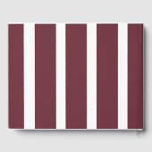 Burgund und Gold Floral Elegante Hochzeit Gästebuch (Rückseite)