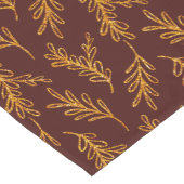 Burgund und Gold Floral Sprig Kurzer Tischläufer (Ecke)