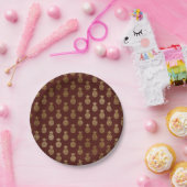 Burgund und Gold Foil Ananas Muster Pappteller (Party)