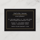 Burgund und Gold Geode Agate Stone Visitenkarte (Rückseite)