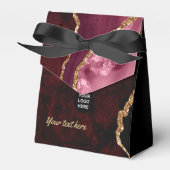 Burgund und Gold Geode Agate Wertvoll Stone Gevor Geschenkschachtel (Vorderseite)