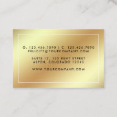 Burgund und Gold Geode Agate Wertvoll Stone Visitenkarte (Rückseite)