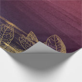 Burgund und Gold Geschenkpapier (Ecke)
