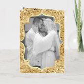 Burgund und Gold Glitzer Date Palm Moslem Hochzeit Einladung (Rückseite)