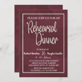 Burgund und Gold Glitzer Pocket Probe Dinner Einladung (Vorne/Hinten)