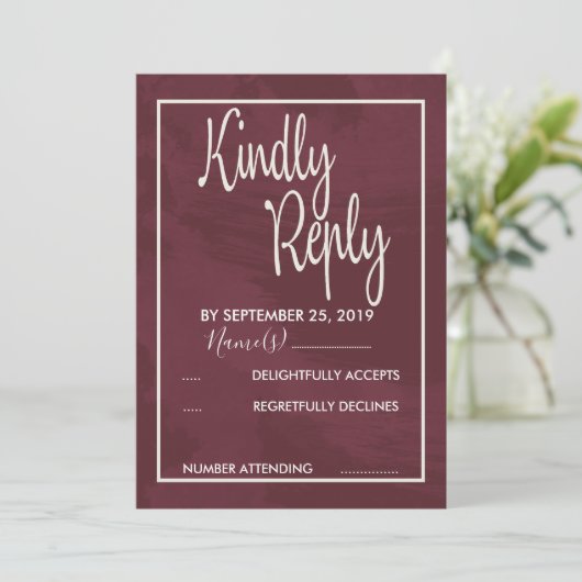 Burgund und Gold Glitzer Pocket UAWG Einladung (Stehend Vorderseite)