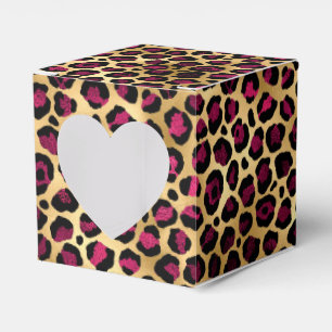 Burgund und Gold Leopard Serie Design 2  Geschenkschachtel