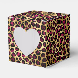 Burgund und Gold Leopard Serie Design 2 Geschenkschachtel