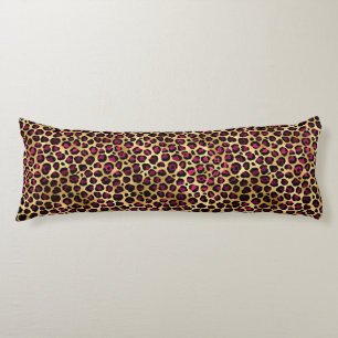 Burgund und Gold Leopard Serie Design 2 Seitenschläferkissen